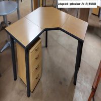 D15 - L-Shape desk + pedestal size 1.7 x 1.7 @ R1450.00